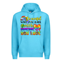 Ocean Blue be careful who you hate it could be someone you Premium Hoodie - LillyAllenDesigns