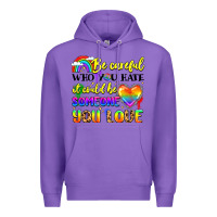 Purple be careful who you hate it could be someone you Premium Hoodie - LillyAllenDesigns