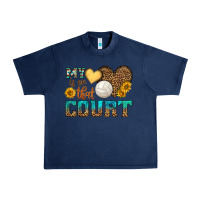 Navy my heart is on that court Urban Heavy Tee - HRA Design Shop