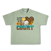 Oil Green my heart is on that court Urban Heavy Tee - HRA Design Shop