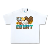White my heart is on that court Urban Heavy Tee - HRA Design Shop