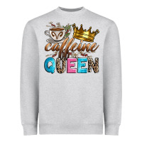 Heather Grey caffeine queen Heavyweight Sweatshirt - Zillion Design Studio