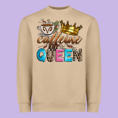 Caffeine Queen Heavyweight Sweatshirt Designed By Zillion Design Studio