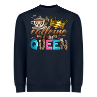 Navy caffeine queen Heavyweight Sweatshirt - Zillion Design Studio