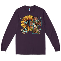 Plum leopard cross sunflower butterfly Long Sleeve Tee - JahusDesignShop