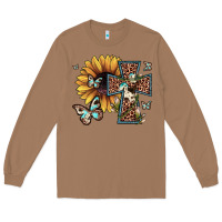 Toasted Coconut leopard cross sunflower butterfly Long Sleeve Tee - JahusDesignShop