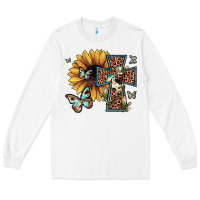 White leopard cross sunflower butterfly Long Sleeve Tee - JahusDesignShop