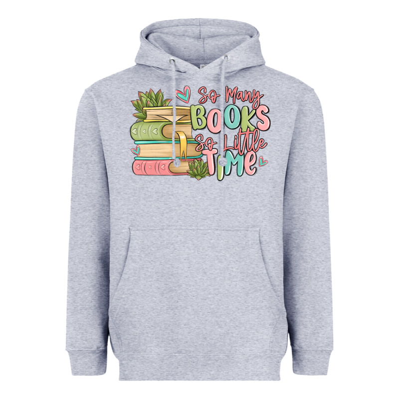 So Many Books So Little Time Heavyweight Hoodie by MaliasSmallBusiness | Teevron