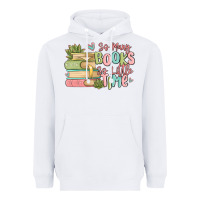 White so many books so little time Heavyweight Hoodie - MaliasSmallBusiness