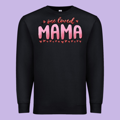 One Loved Mama Premium Sweatshirt Designed By Maliassmallbusiness