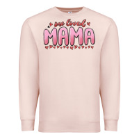 Pale Pink one loved mama Premium Sweatshirt - MaliasSmallBusiness