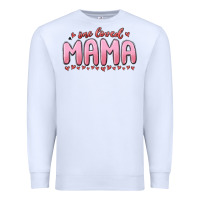White one loved mama Premium Sweatshirt - MaliasSmallBusiness