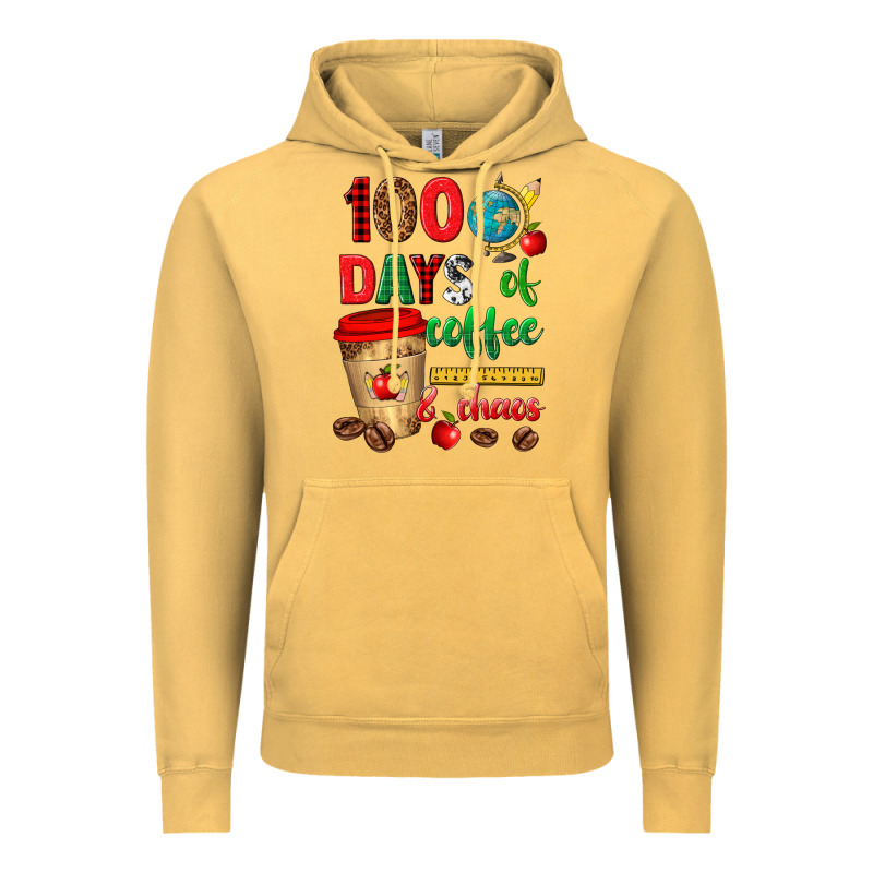 100 Days Of Coffee And Chaos Vintage Hoodie by texasbilliewilder | Teevron