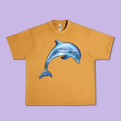 Dolphin Urban Heavy Tee Designed By Barkaloodesign