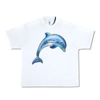 White dolphin Urban Heavy Tee - BarkalooDesign
