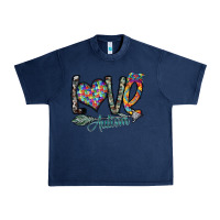 Navy love autism Urban Heavy Tee - SublimationCraftShop