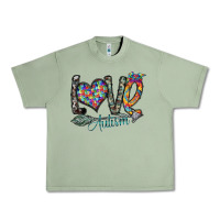 Oil Green love autism Urban Heavy Tee - SublimationCraftShop