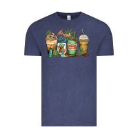 Vintage Denim highly caffeinated coffee cups Vintage Tee - Zillion Design Studio