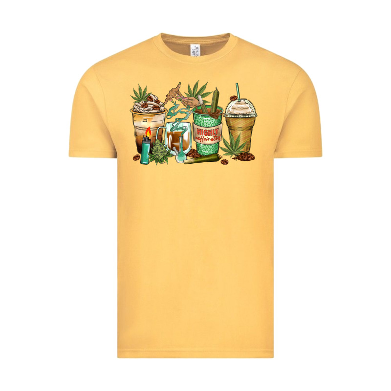 Highly Caffeinated Coffee Cups Vintage Tee by Zillion Design Studio | Teevron