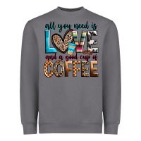 Storm all you need is love and a good cup of coffee Heavyweight Sweatshirt - Zillion Design Studio