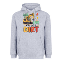 Heather Grey just a boy who loves dirt Heavyweight Hoodie - MaliasSmallBusiness