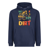 Navy just a boy who loves dirt Heavyweight Hoodie - MaliasSmallBusiness