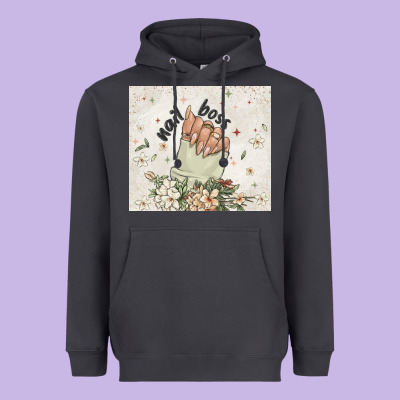 Nail Boss Heavyweight Hoodie Designed By Maliassmallbusiness