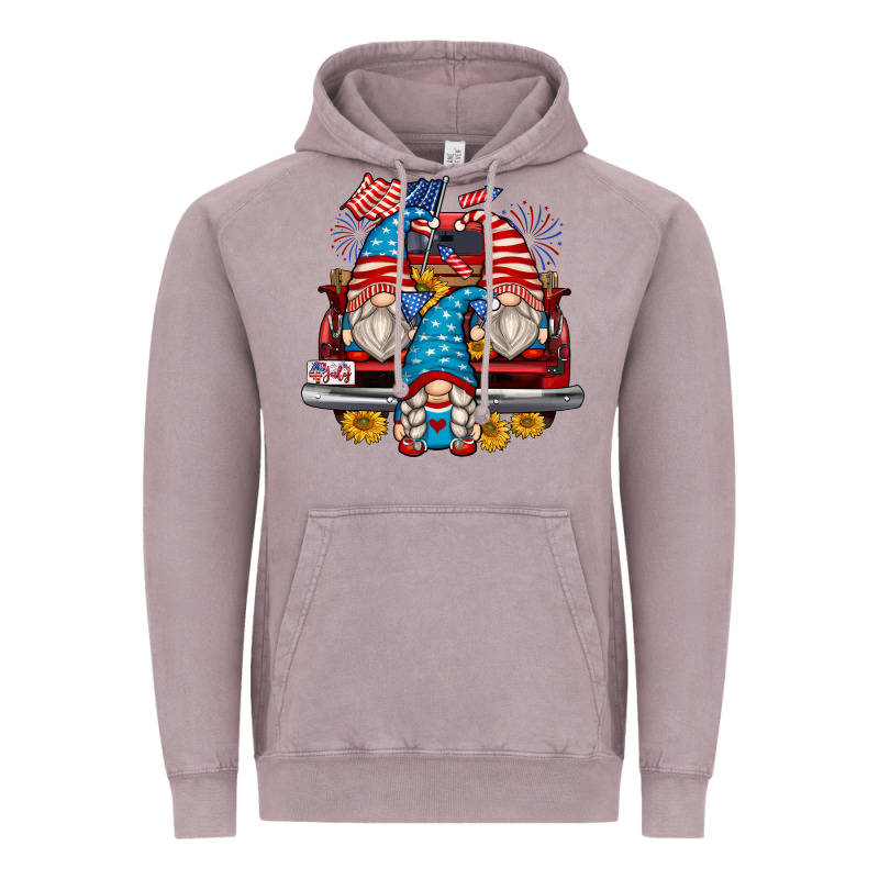 4th Of July Gnomes Farm Truck Vintage Hoodie by Zillion Design Studio | Teevron