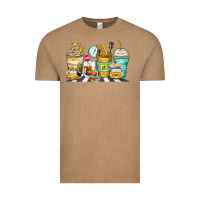 Vintage Coffee school bus coffee cups Vintage Tee - Zillion Design Studio