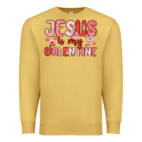 Antique Gold jesus is my valentine Premium Sweatshirt - MaliasSmallBusiness