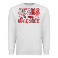 Oatmeal Heather jesus is my valentine Premium Sweatshirt - MaliasSmallBusiness
