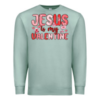 Seafoam jesus is my valentine Premium Sweatshirt - MaliasSmallBusiness