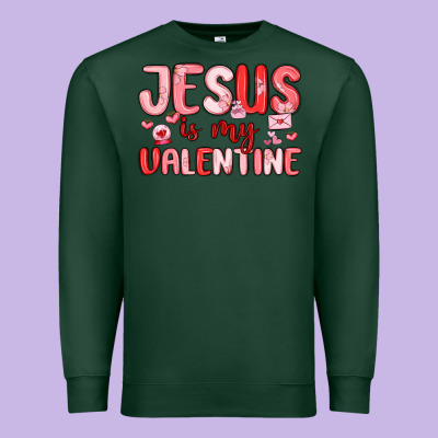 Jesus Is My Valentine Premium Sweatshirt Designed By Maliassmallbusiness