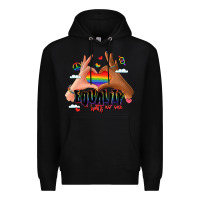Black equality hurts no one lgbtq hands Premium Hoodie - LillyAllenDesigns