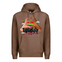 Chestnut equality hurts no one lgbtq hands Premium Hoodie - LillyAllenDesigns