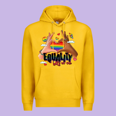 Equality Hurts No One Lgbtq Hands Premium Hoodie Designed By Lillyallendesigns