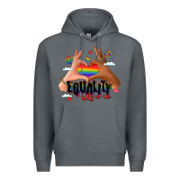 Rock equality hurts no one lgbtq hands Premium Hoodie - LillyAllenDesigns