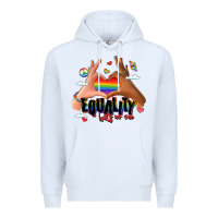 White equality hurts no one lgbtq hands Premium Hoodie - LillyAllenDesigns