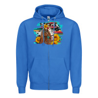 True Royal horse with sunflowers Zipper Hoodie - Artiststas