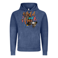 Vintage Denim wild and free Vintage Hoodie - Zillion Design Studio