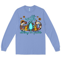 Colony Blue with god all things are possible matthew 19 26 Long Sleeve Tee - JahusDesignShop