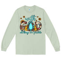 Matcha with god all things are possible matthew 19 26 Long Sleeve Tee - JahusDesignShop