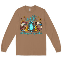 Toasted Coconut with god all things are possible matthew 19 26 Long Sleeve Tee - JahusDesignShop