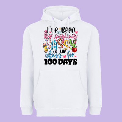 100 Days Of School Heavyweight Hoodie Designed By Maliassmallbusiness