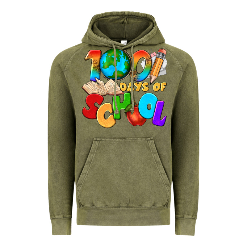 100 Days Of School Vintage Hoodie by texasbilliewilder | Teevron