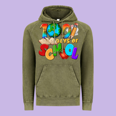 100 Days Of School Vintage Hoodie Designed By Texasbilliewilder