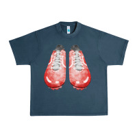 Midnight Navy red cleats fa element 3 Urban Heavy Tee - FaDigitalArtStudio