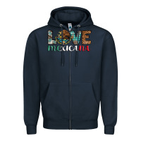 Navy love mexicana revise Zipper Hoodie - AdoDesignShop