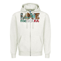 Oatmeal Heather love mexicana revise Zipper Hoodie - AdoDesignShop