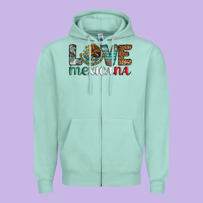 Love Mexicana Revise Zipper Hoodie Designed By Adodesignshop
